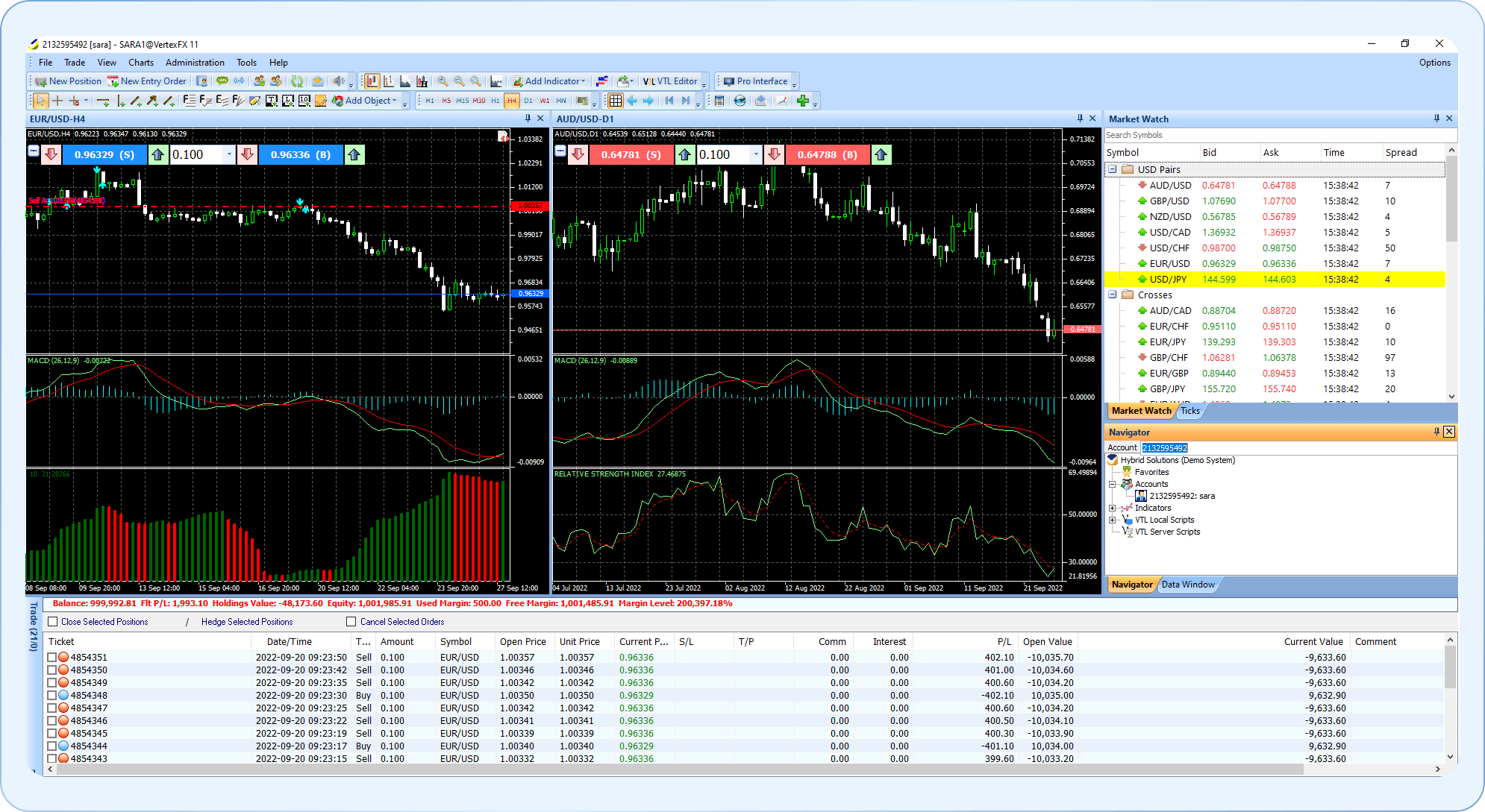Vertex Client Terminal